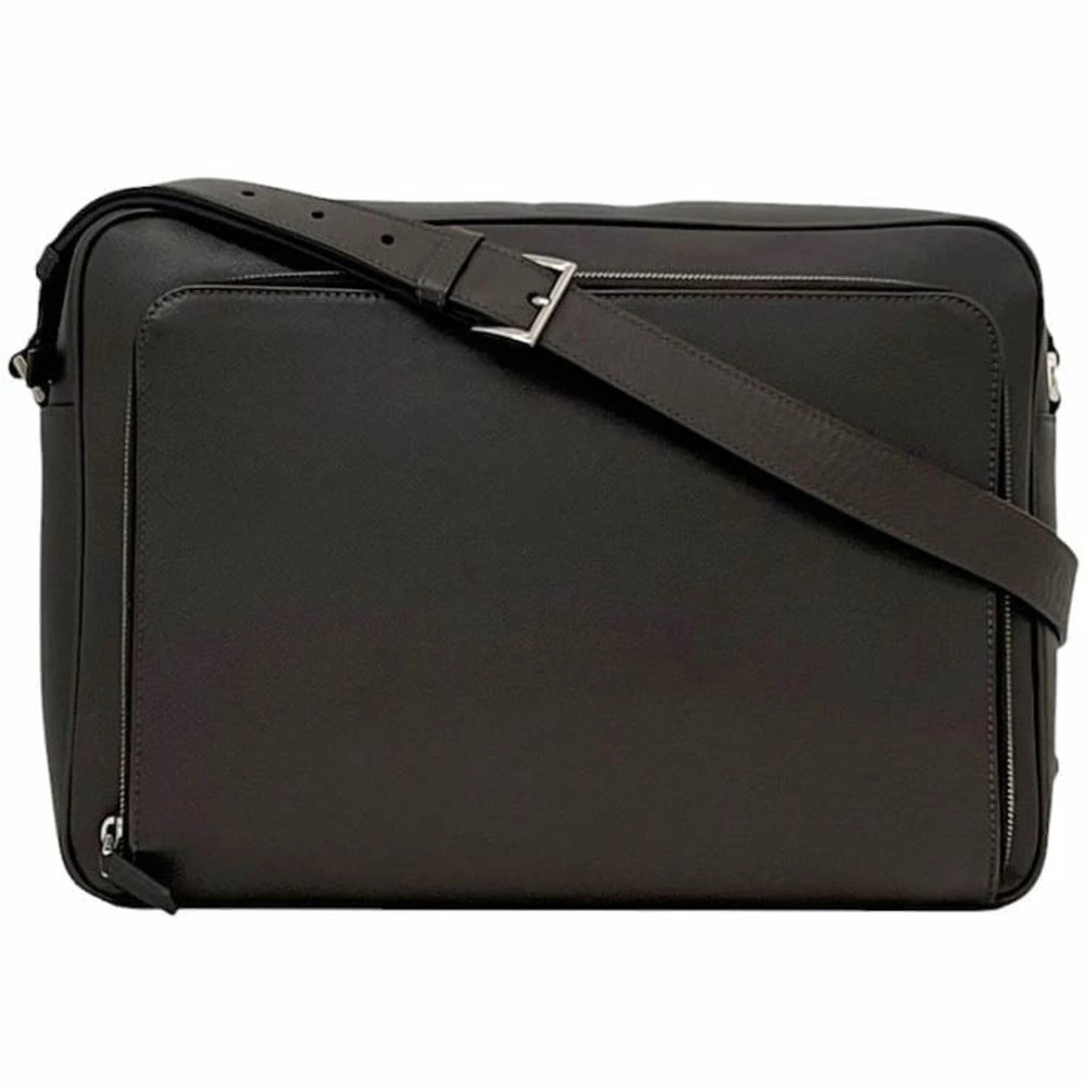 Prada Messenger Bag Brown Shoulder Saffiano Leather Crossbody Business Diagonal